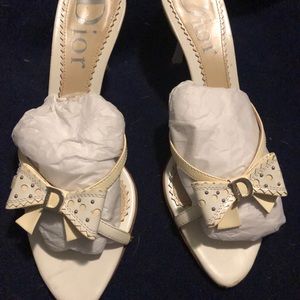Beautiful ivory and white Dior sandals